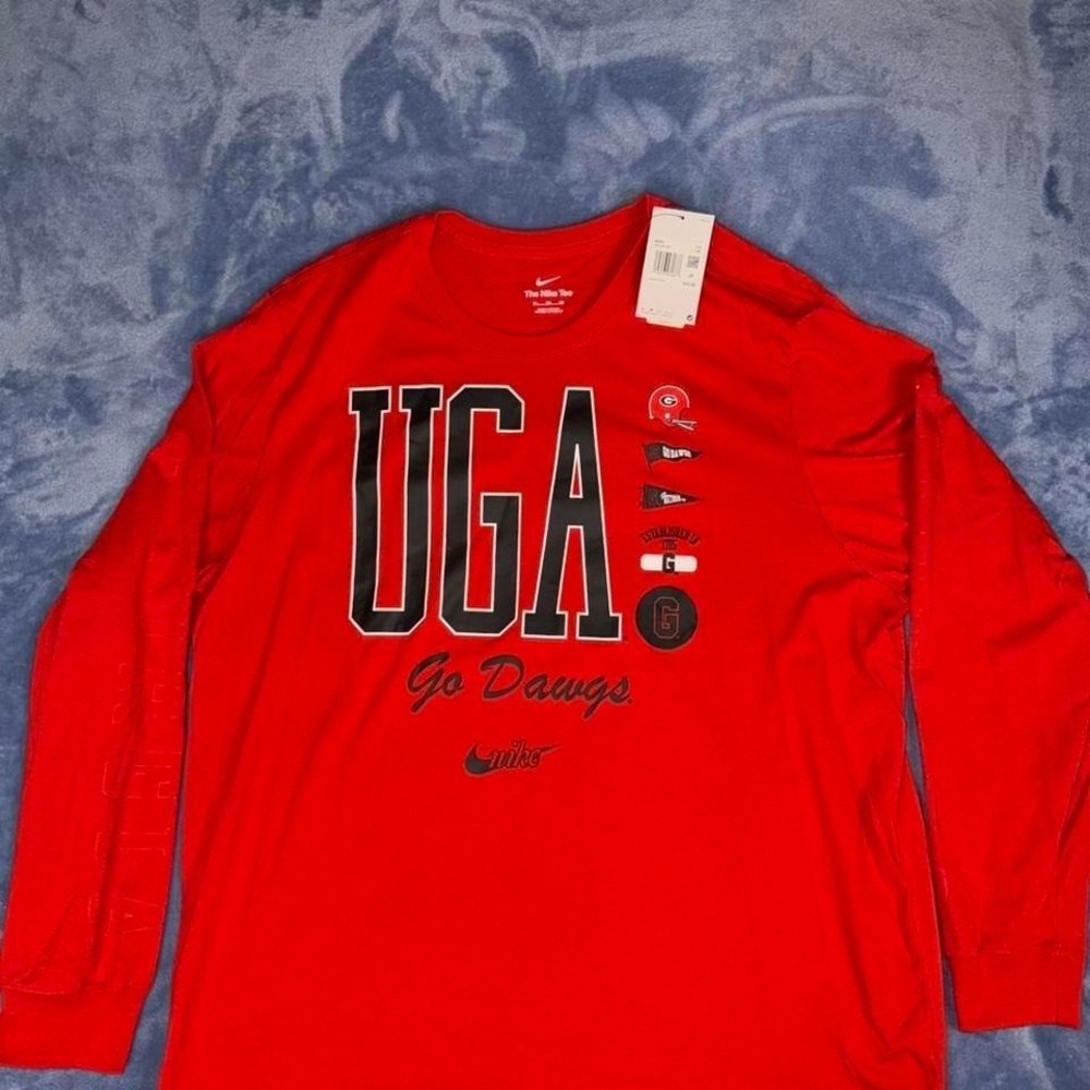 Nike red Georgia Bulldogs long‎ sleeve shirt men Size 3XL